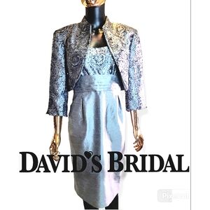 Classic David's Bridal Mother of the Bride sequins Metallic Ensemble